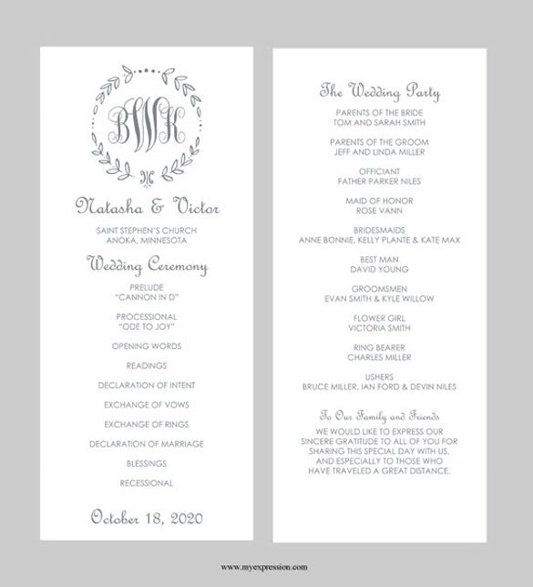 43 Wedding Templates Word Free Premium Templates