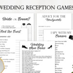 5 Wedding Reception Games Printable Wedding Reception Game Etsy