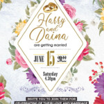 5x7 Designer Wedding Invitation Card PSD Template PSDFreebies