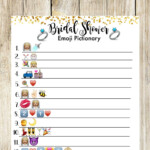 Bridal Shower Pictionary Emoji Game Bridal Shower Game