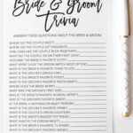 Bride And Groom Trivia Bridal Shower Game Bridal Shower Etsy