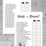 Bride Or Groom Wedding Game Printable Wedding Reception Game Etsy