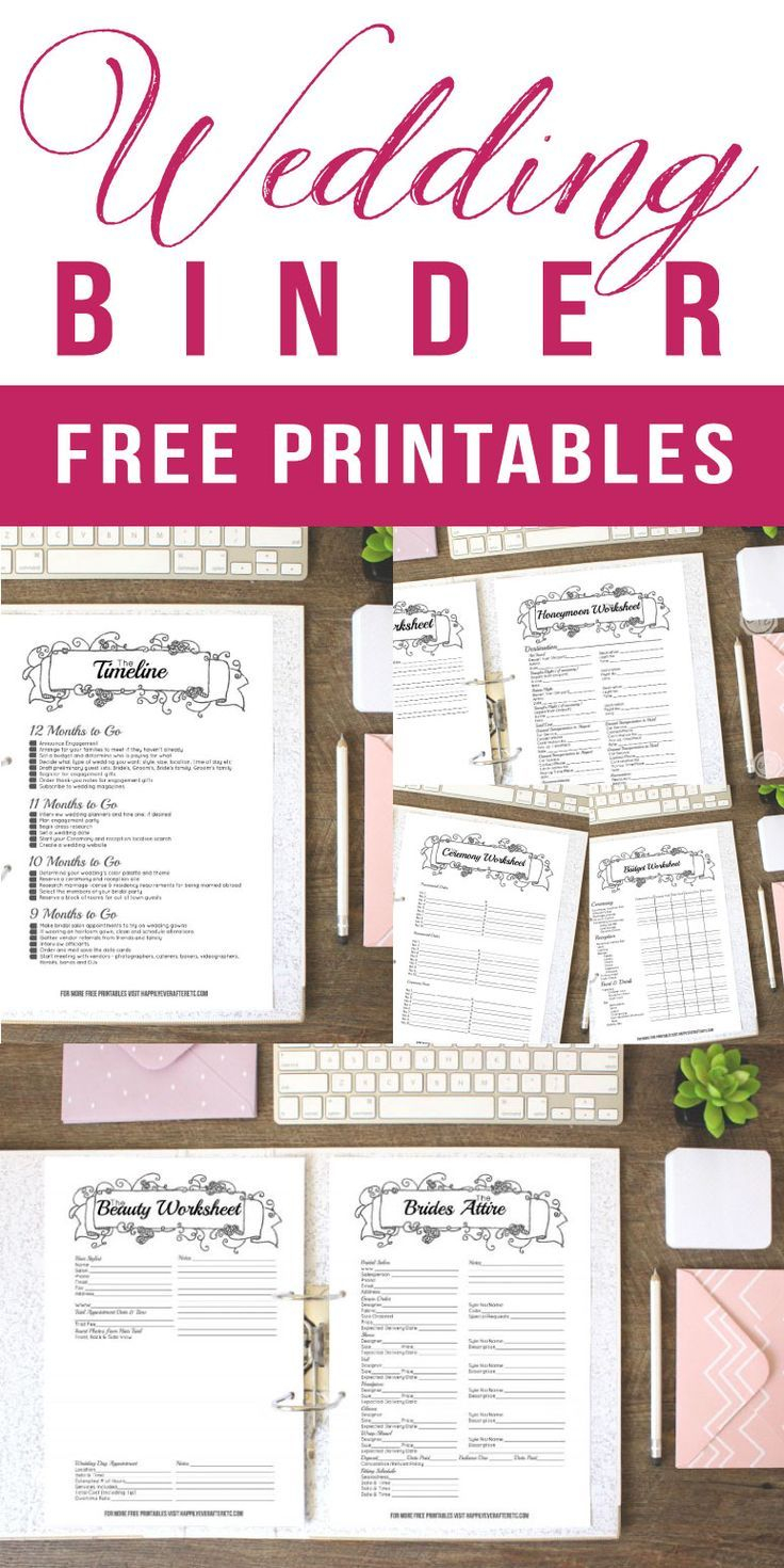 Check Out This Wedding Binder Full Of Free Printables 42 Freebies To