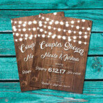 Couples Shower Invitation Bridal Shower Invite Rustic Shower Country