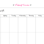 Dates To Avoid 2011 2012 Wedding Calendar Printout BridalTweet