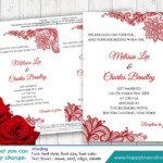 Diy Printable Wedding Invitation Template Instant Download Etsy