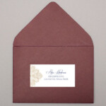 DIY Wedding Address Labels With Pearls And Lace Design From