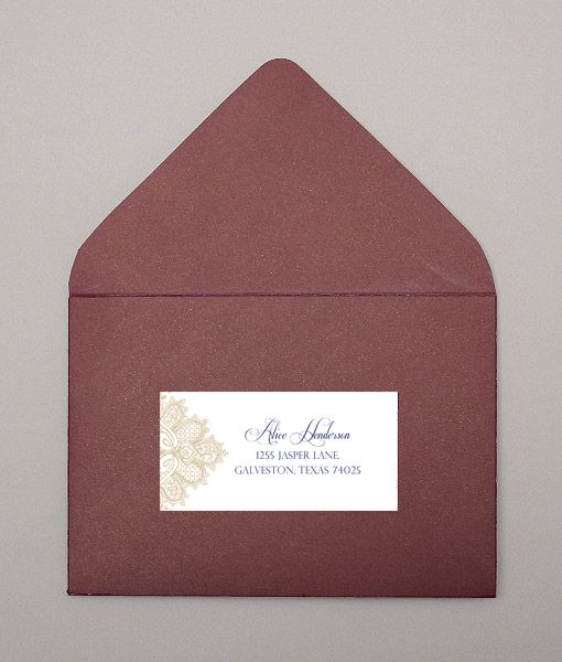 DIY Wedding Address Labels With Pearls And Lace Design From 