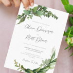 Download Printable Green Floral Wedding Invitation Suite PDF
