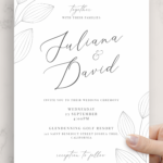 Download Printable Simple Floral Wedding Invitation Suite PDF