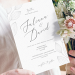 Download Printable Simple Floral Wedding Invitation Suite PDF