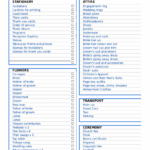 Emejing Wedding Reception Checklist Printable Ideas Styles Wedding