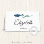 Floral Wedding Placecard Template Printable Escort Cards Etsy