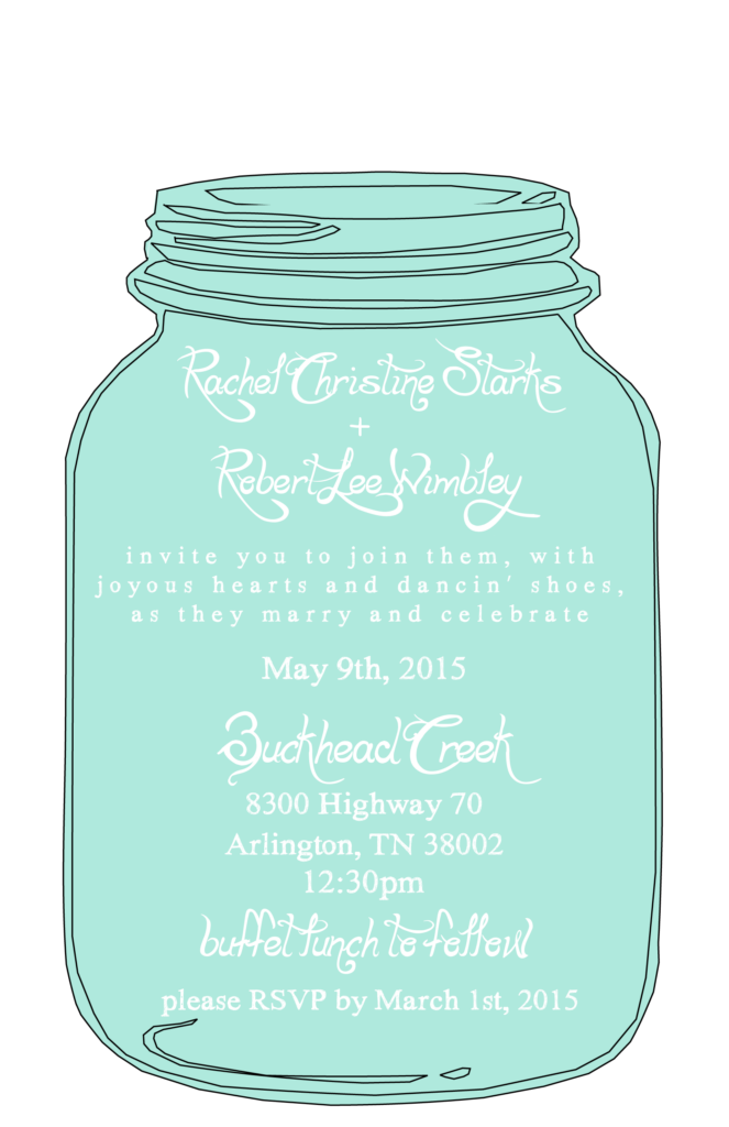 Floral Wreath Free Printable Bridal Shower Invitation Suite Mason Jar 