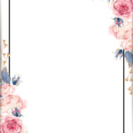 FREE PRINTABLE Blue Floral Wedding Invitation Template Download