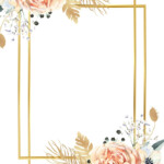 FREE PRINTABLE Gold Wedding Invitation Template Free Wedding