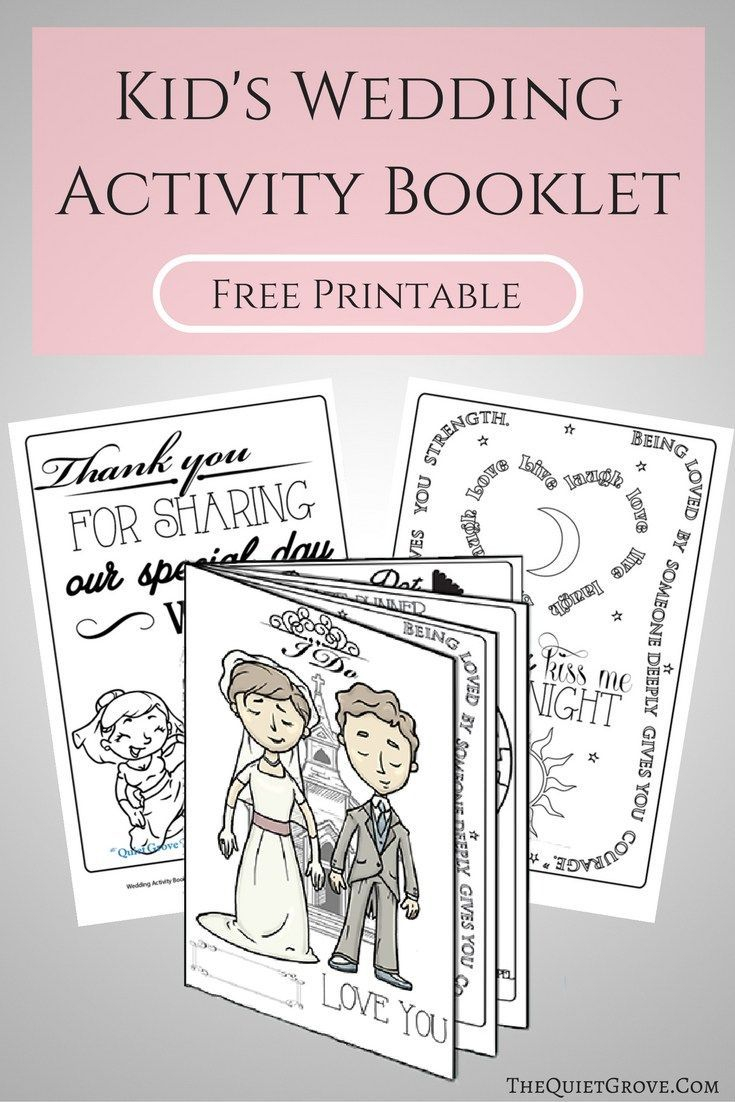Free Printable Kid s Wedding Activity Booklet Kids Wedding
