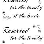 Free Printable Reserved Table Signs Free Printable