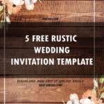 FREE PRINTABLE Rustic Wedding Invitation Templates Wedding