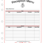 Free Printable Wedding Planner Pages Template Business PSD Excel