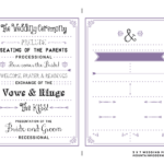 FREE Printable Wedding Program MountainModernLife
