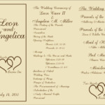 Free Printable Wedding Programs Templates Sample Wedding Ceremony