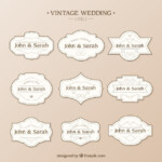 Free Vector Wedding Labels Template