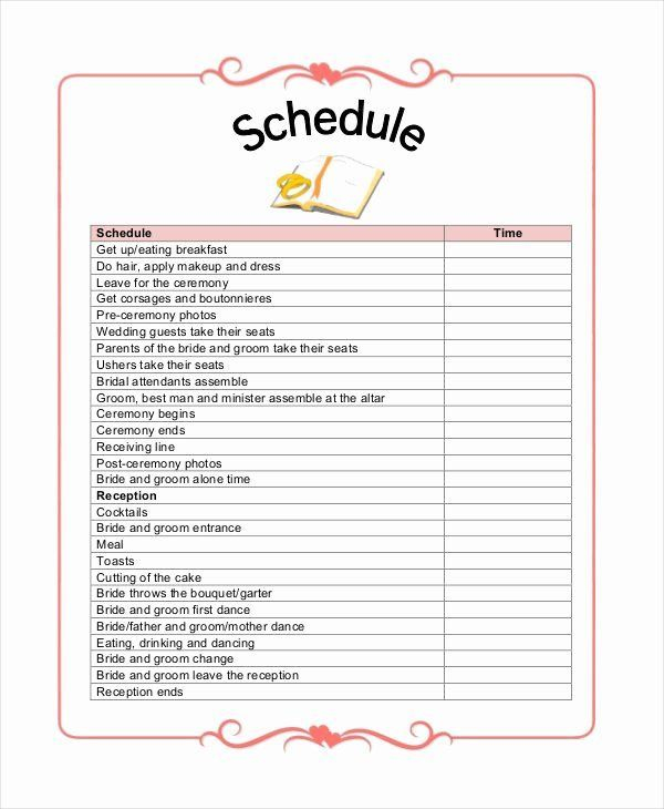Free Wedding Plan Template Elegant 7 Wedding Planner Printable Sample 