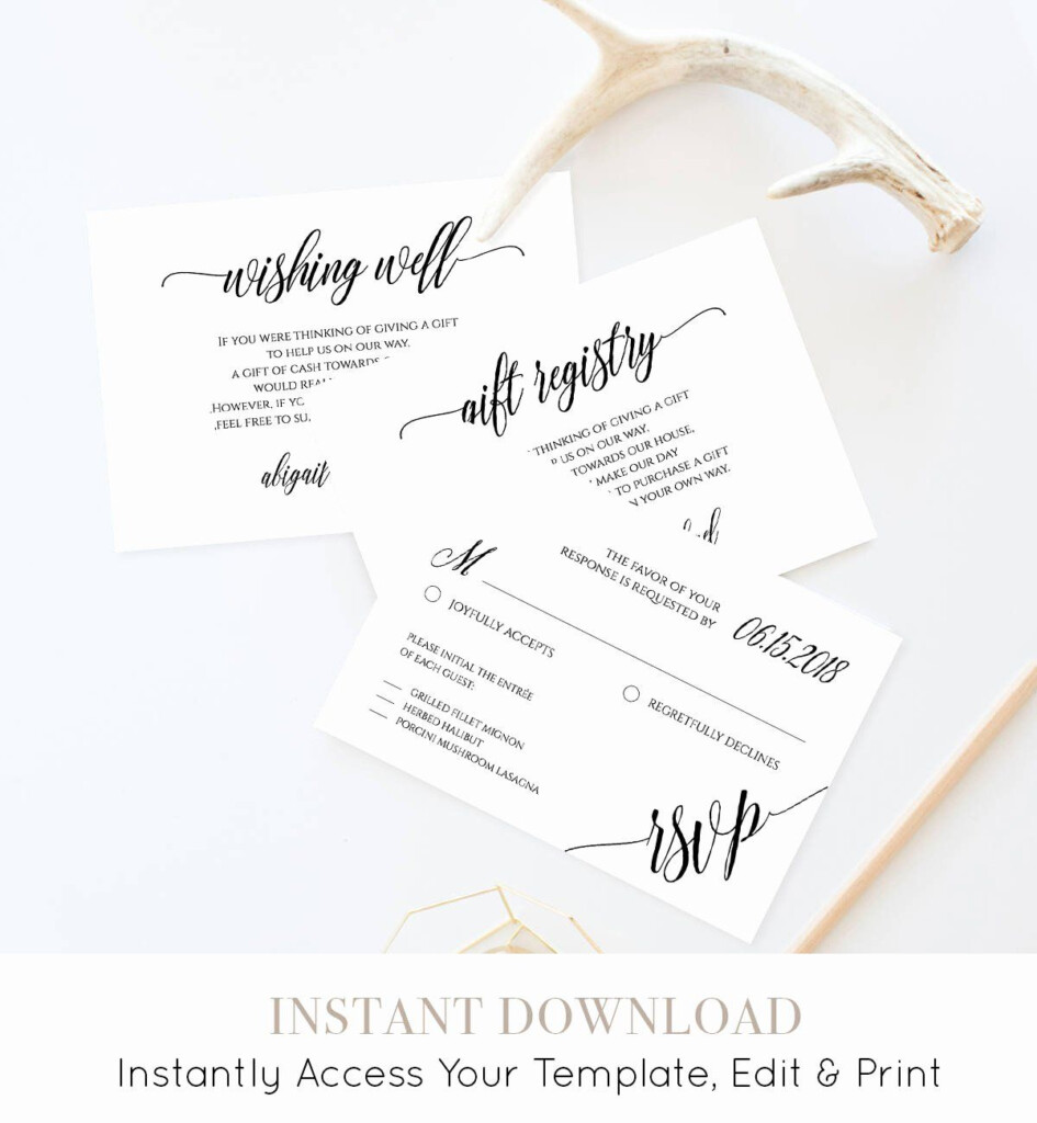 Free Wedding Registry Card Template New Enclosure Card Template 