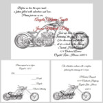 Harley Davidson Birthday Invitations Motorcycle Wedding Invitations