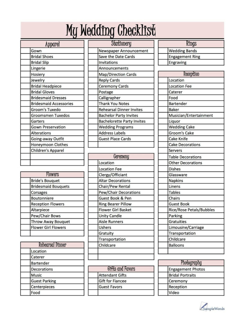 Michele Hicks michelehicks7c5 Simple Wedding Checklist Free 