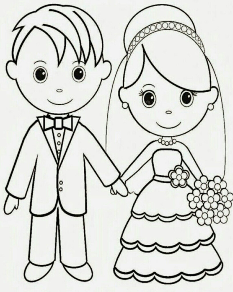 Pin By Nese Ozcan On Para Printear Wedding Coloring Pages Wedding 