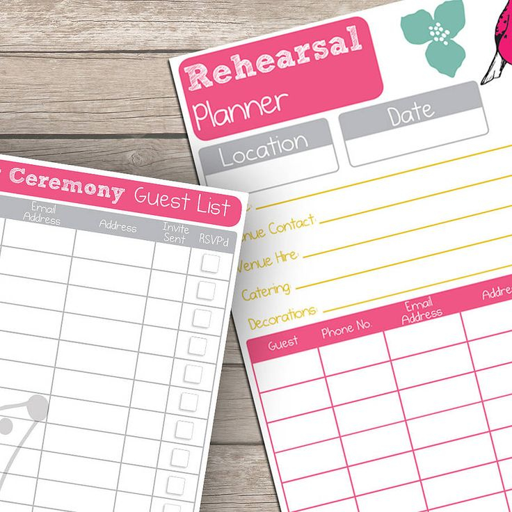 Printable 40 Page Wedding Planner Wedding Planner Printables Wedding 