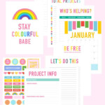 PRINTABLE DIY WEDDING PLANNER ORGANISER WITH CALENDAR STICKERS