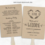Printable Wedding Program Template Wedding Fan Programs DIY Wedding