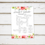 Printable Wedding Puzzles Printable Crossword Puzzles