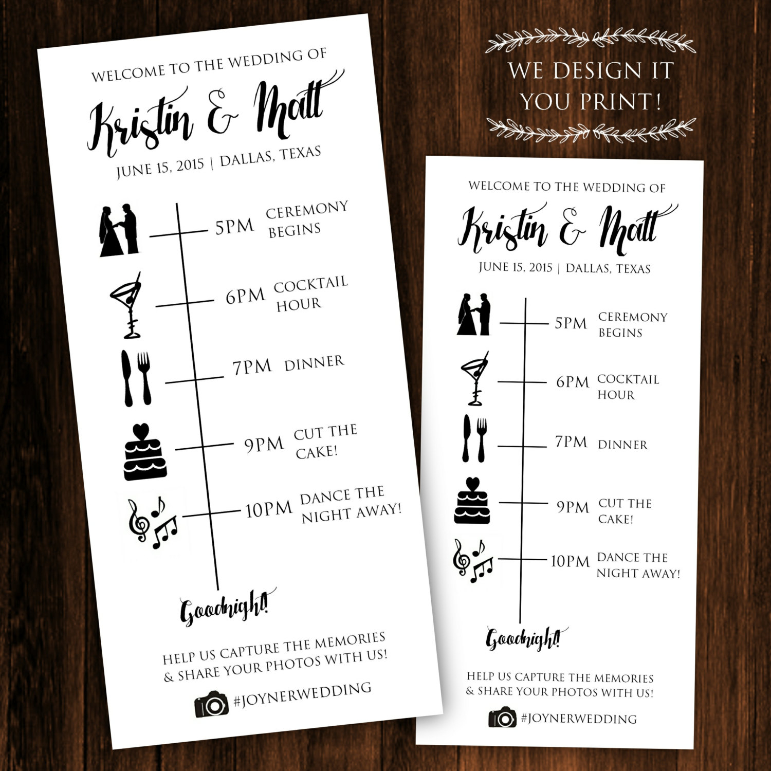 Printable Wedding Timeline Printable Wedding Itinerary Wedding