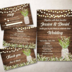Rustic Wedding Invitation Kit Printable Barn Wedding