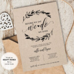 Rustic Wedding Rehearsal Invitation INSTANT DOWNLOAD Printable