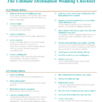 Ultimate Destination Wedding Checklist Templates At