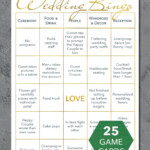 Wedding Bingo Gold Printable Game Cards Wedding Bingo Wedding