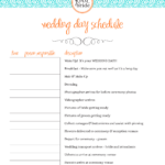 Wedding Day Schedule Templates At Allbusinesstemplates