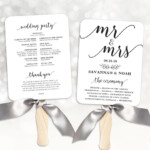 Wedding Fans Printable Wedding Fan Program Template Fan