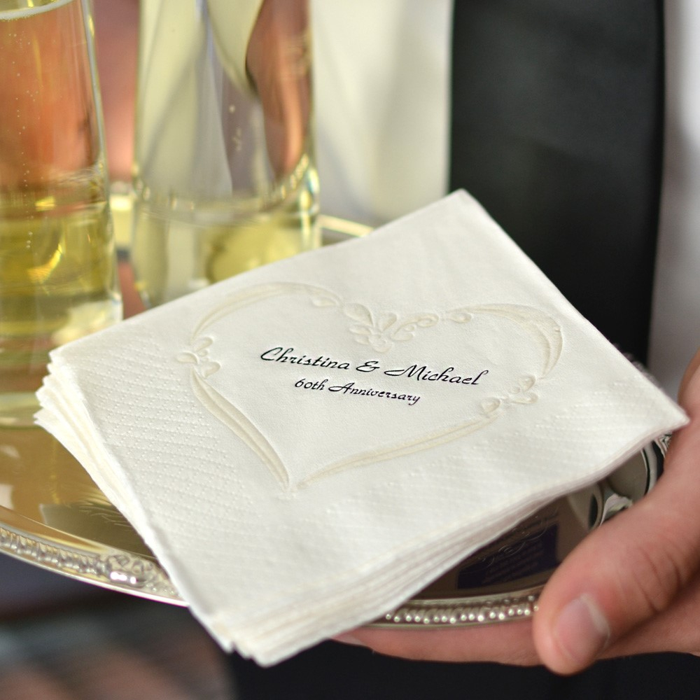 WEDDING NAPKINS PRINTED NAPKINS