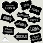 Wedding Photo Booth Signs Photobooth Props Printable PDF Instant