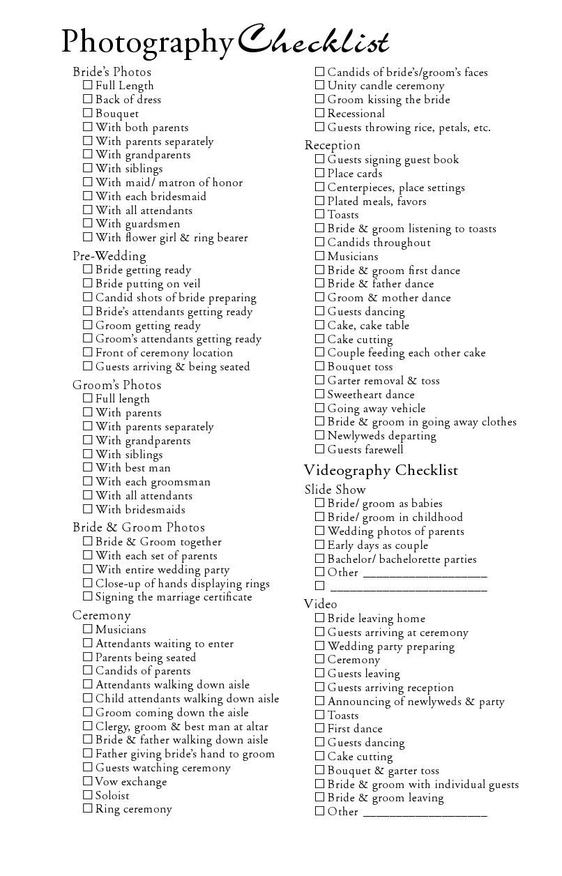 Wedding Photography Checklist Wedding Photo Checklist Fun Wedding Wedding Photography Checklist Wedding Photo Checklist Fun Wedding