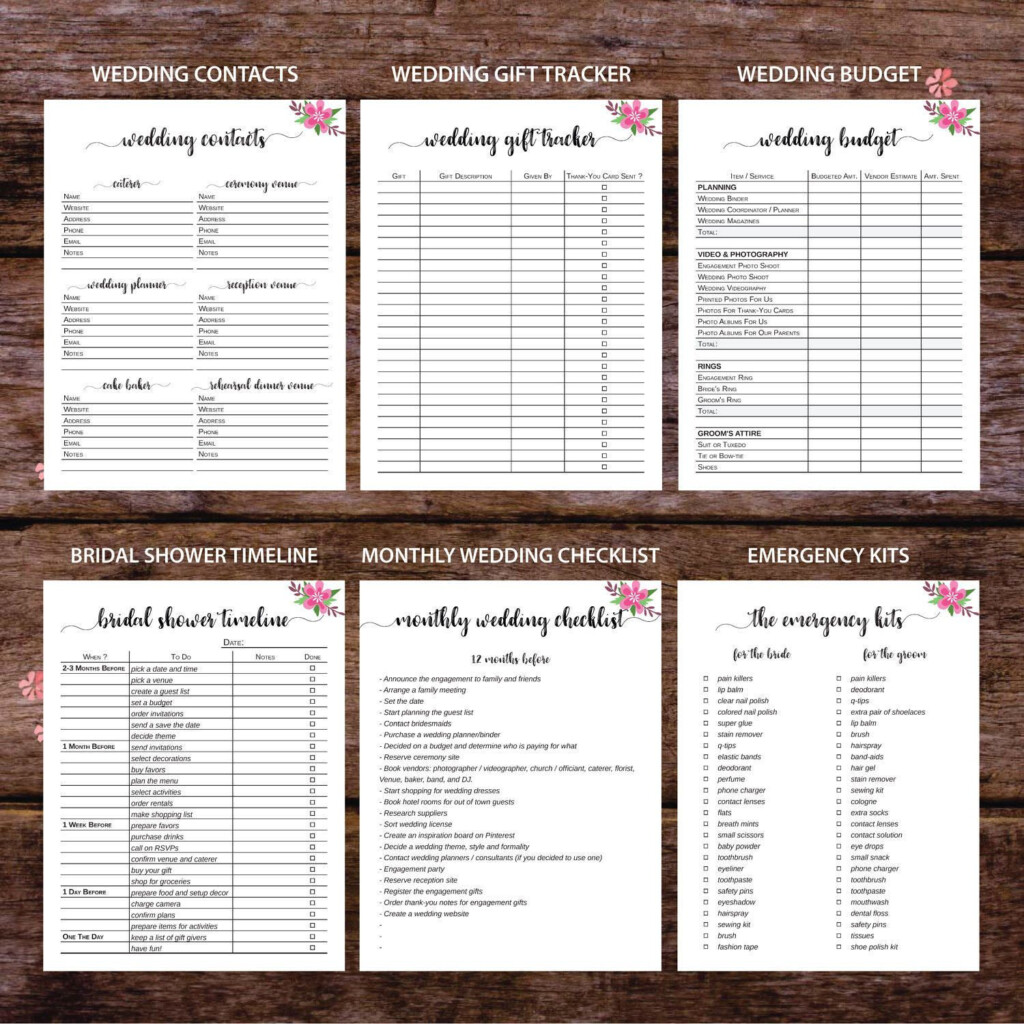 Wedding Planner Printable Wedding Binder Printables Wedding Etsy 