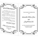 Wedding Program Template Printable INSTANT DOWNLOAD