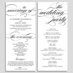 Wedding Program Template Wedding Program By ModernSoiree On Zibbet