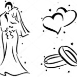 Wedding Stencil Stock Photo Lenmdp 7600840